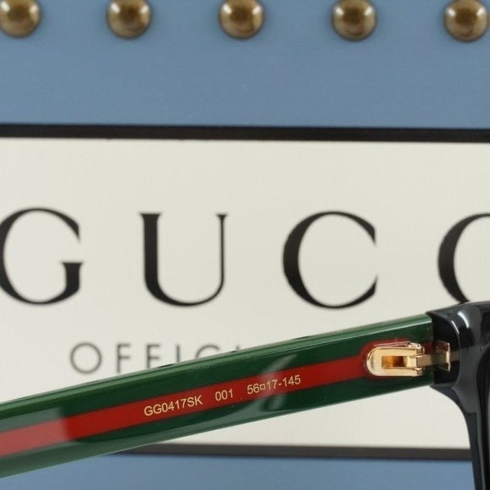 FINAL PRICE NEW GUCCI GG0417SK 001 Black/Grey UNISEX SUNGLASSES - Picture 4 of 9